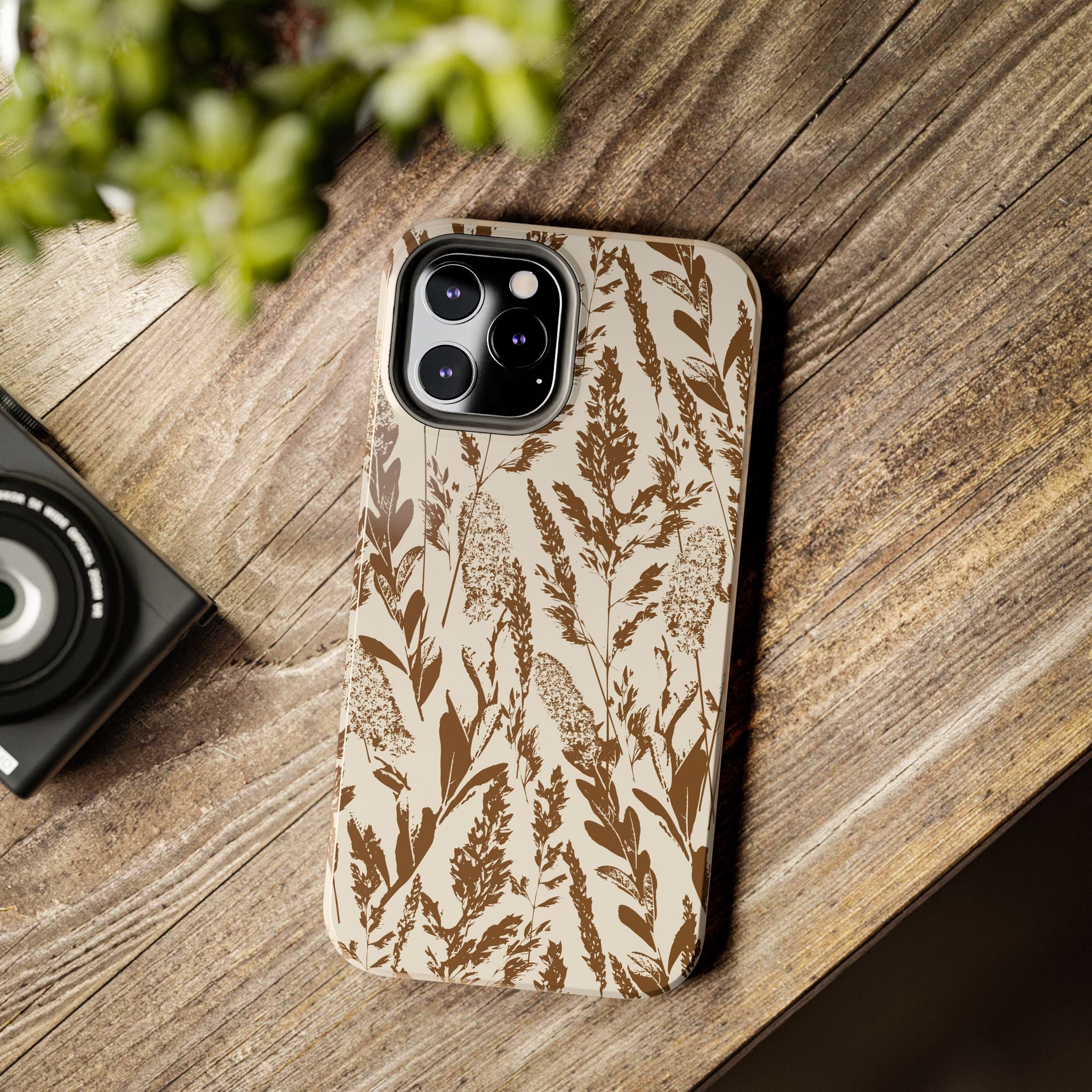 Iphone Case - Grasses Brown Design