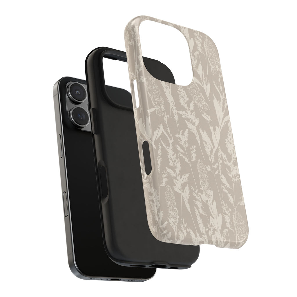 Iphone Case - Grasses Cream Beige Design