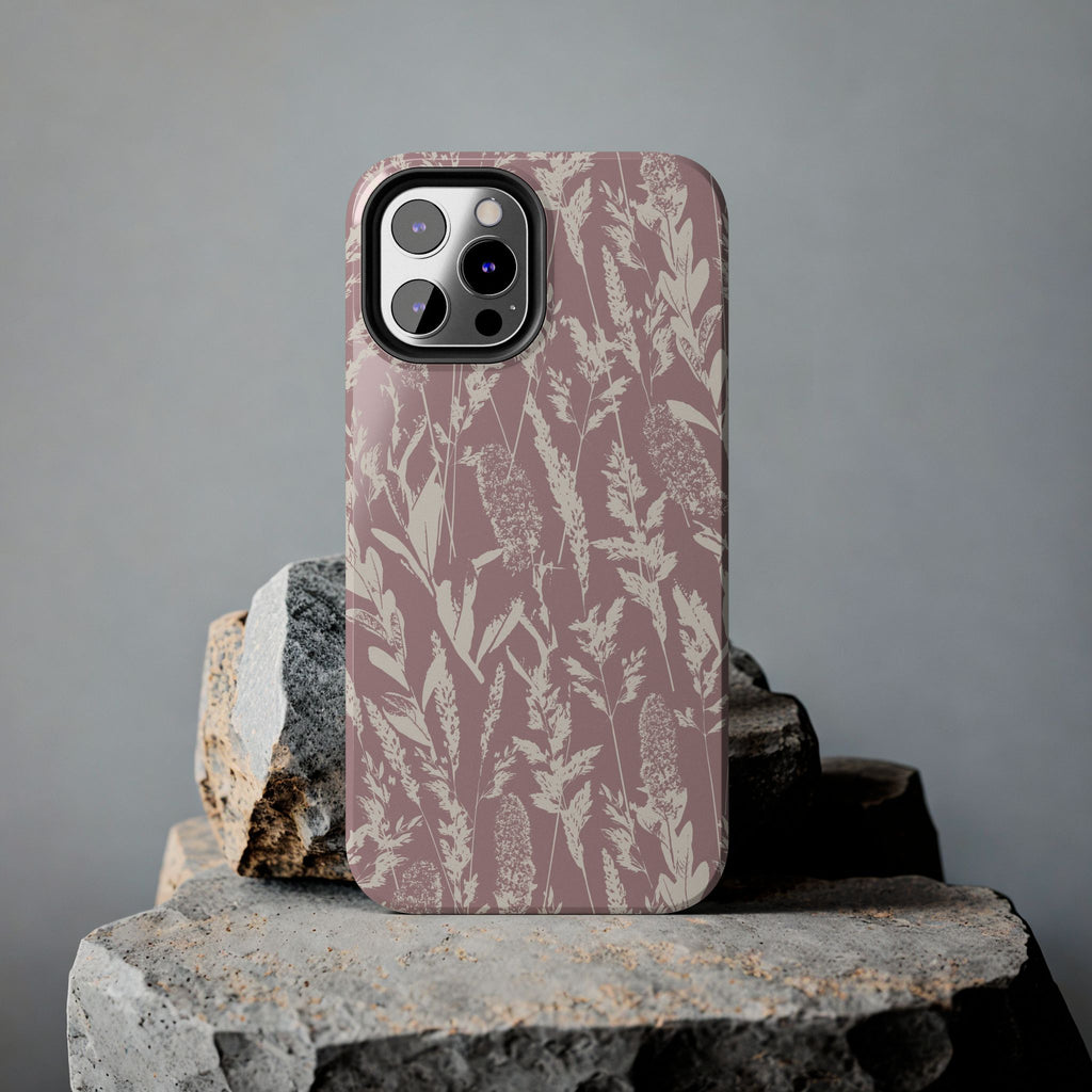 Iphone Case - Grasses Soft Pink Design
