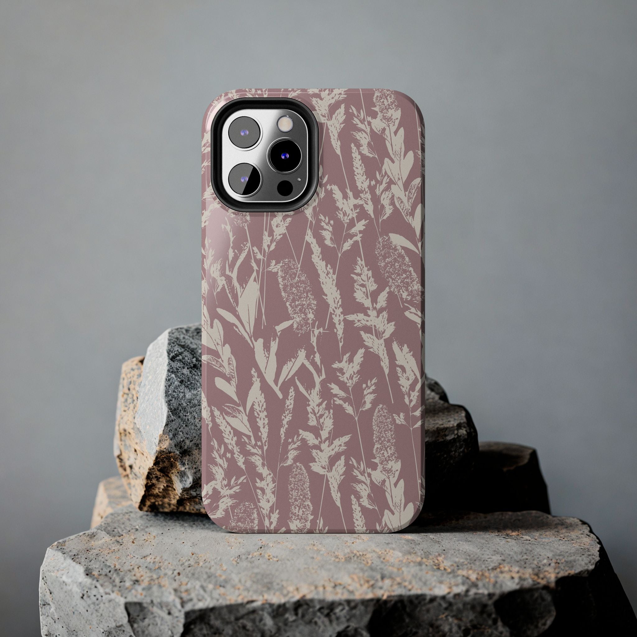 Iphone Case - Grasses Soft Pink Design