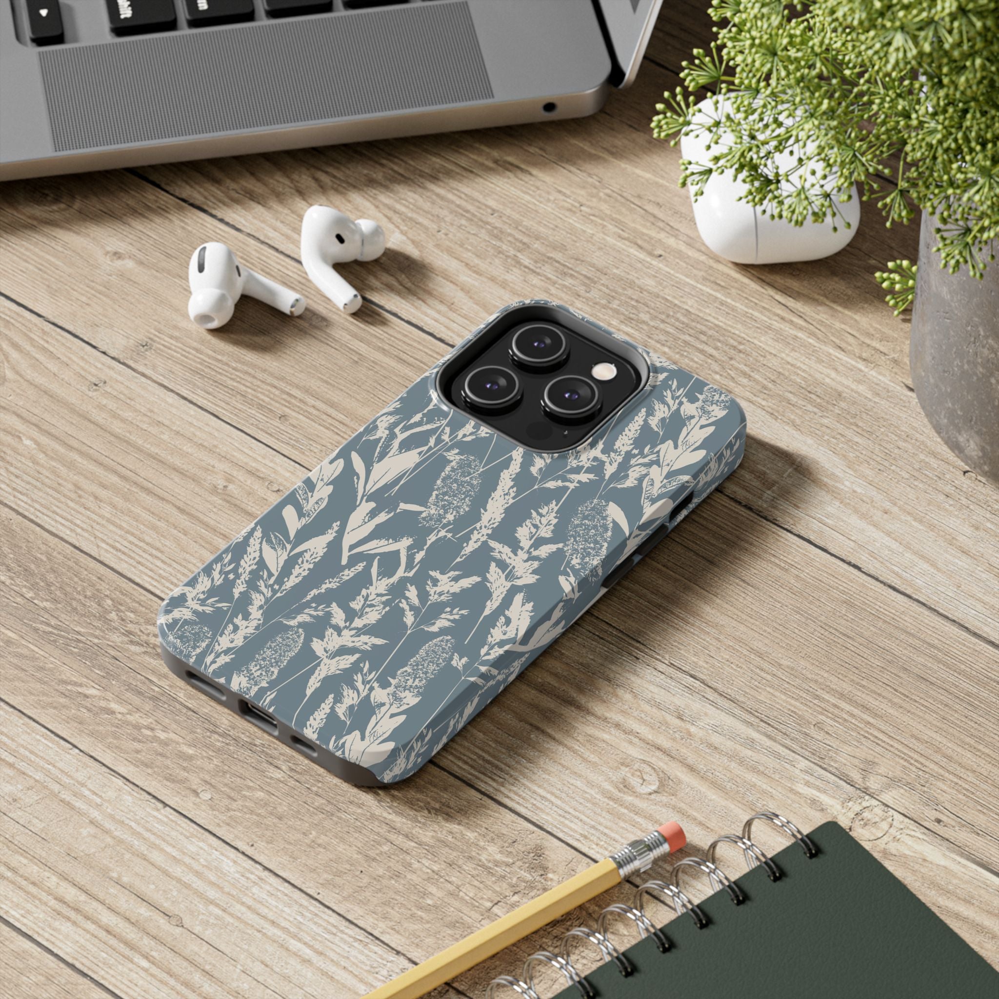 Iphone Case - Grasses Sky Blue Design