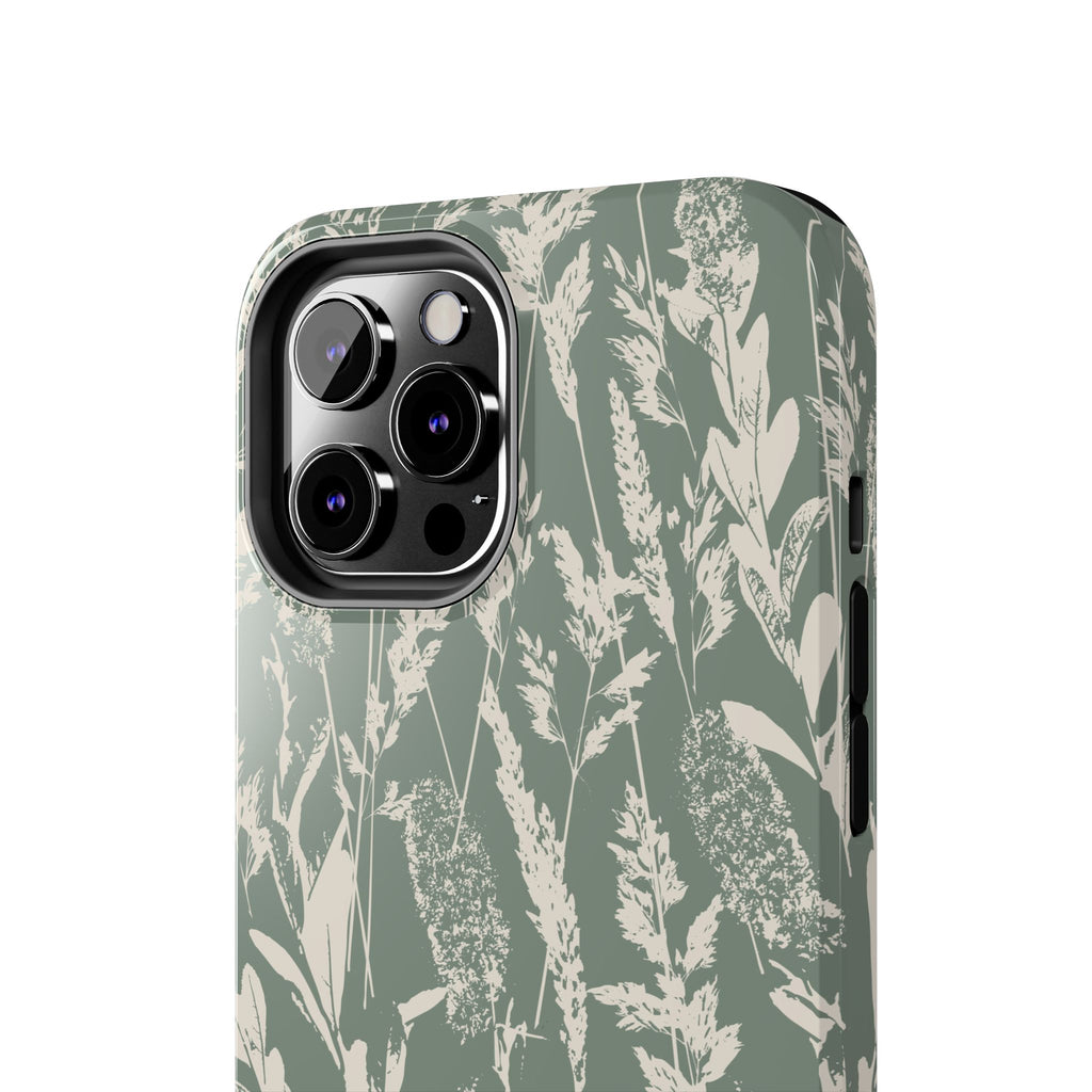 Iphone Case - Grasses Sage Green Design