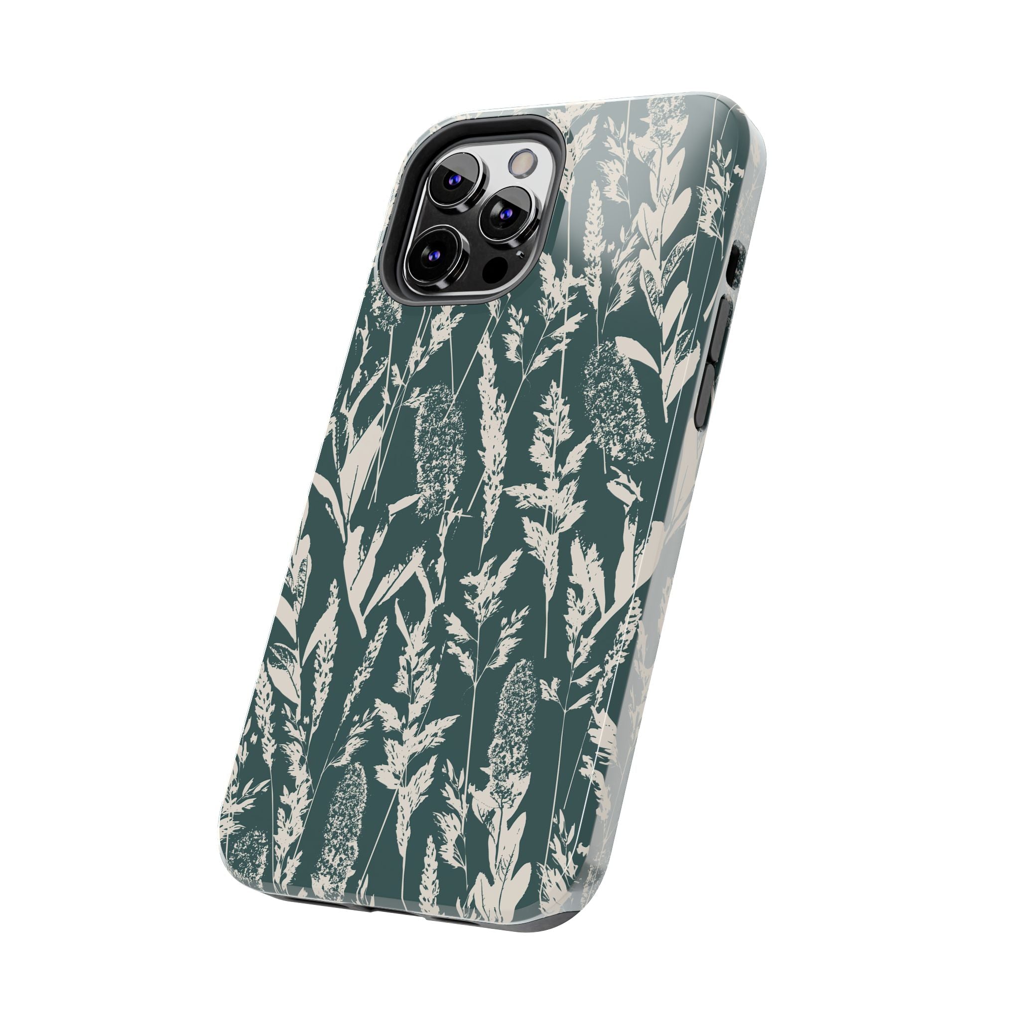 Iphone Case - Grasses Petrol Teal Design