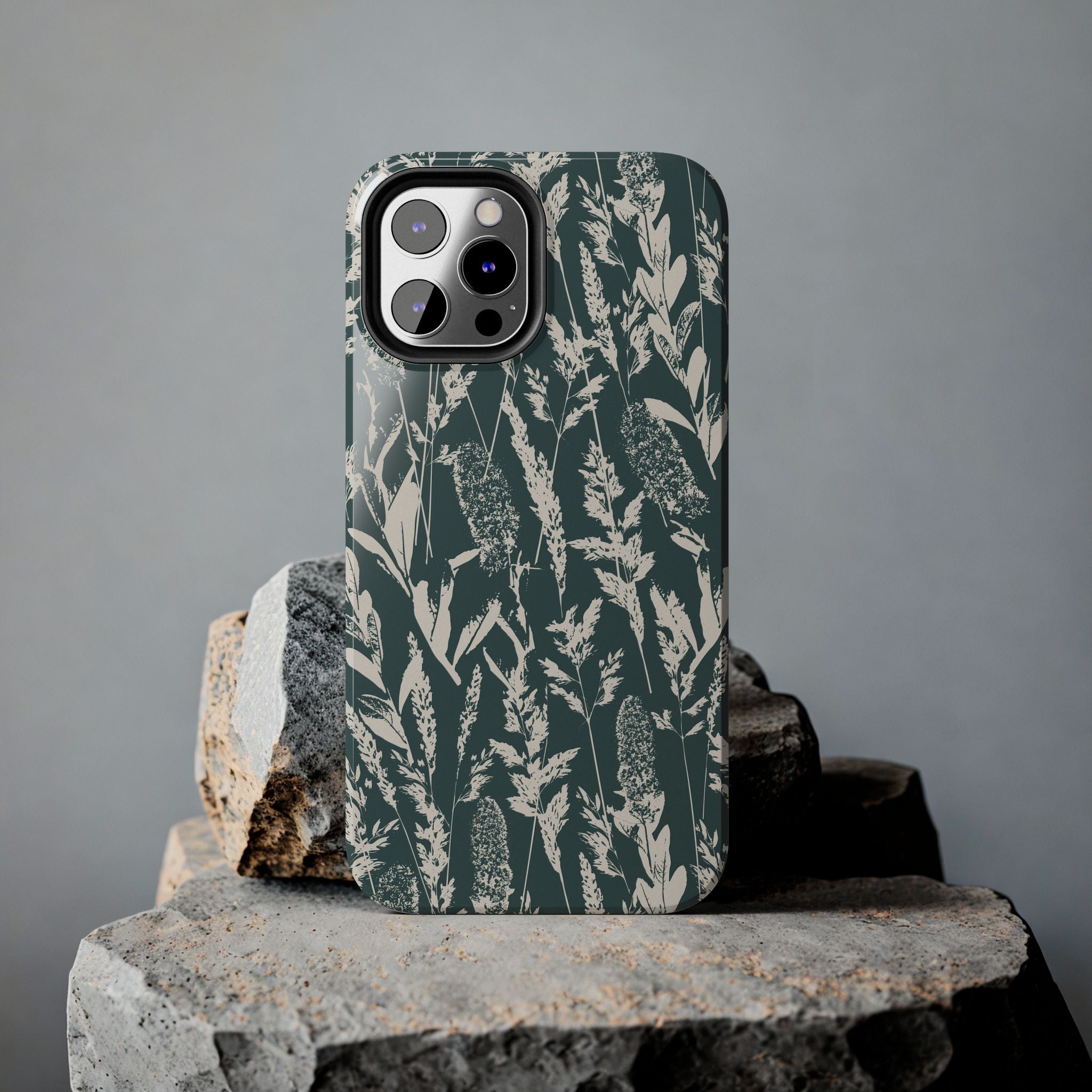 Iphone Case - Grasses Petrol Teal Design