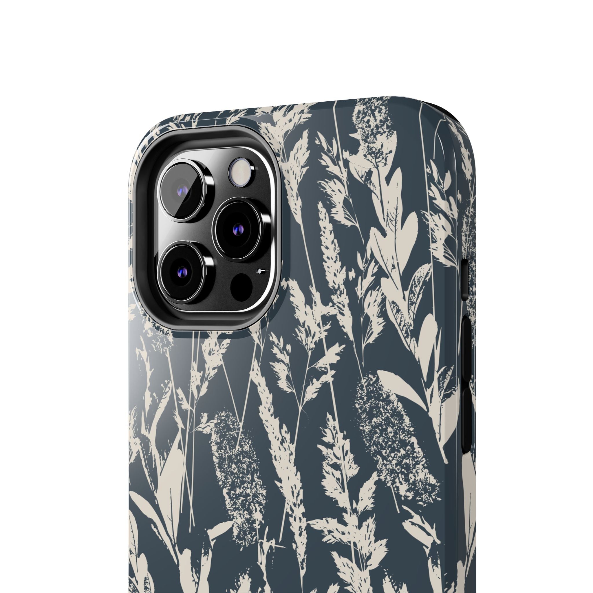 Iphone case - Grasses Charcoal Navy Design
