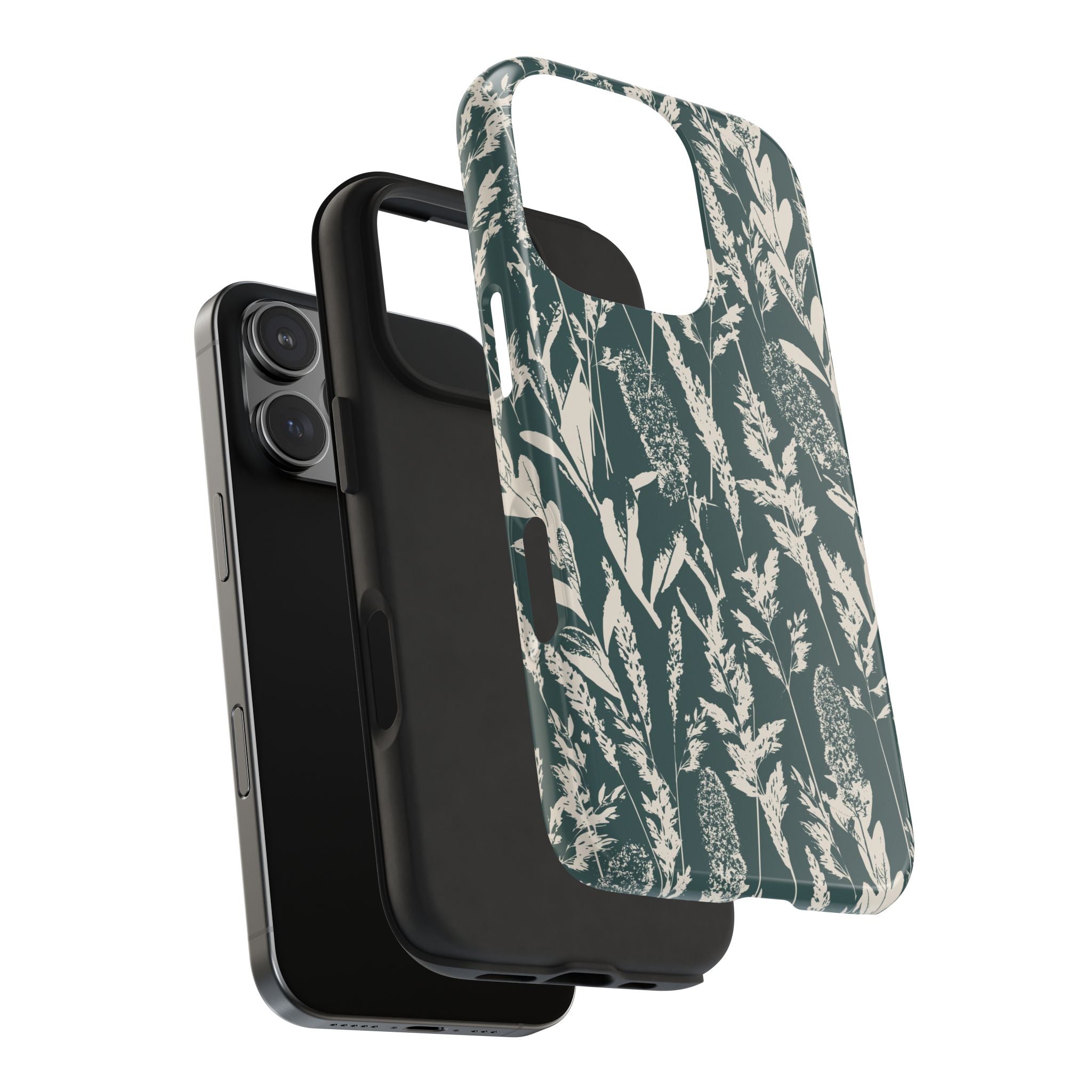 Iphone Case - Grasses Petrol Teal Design