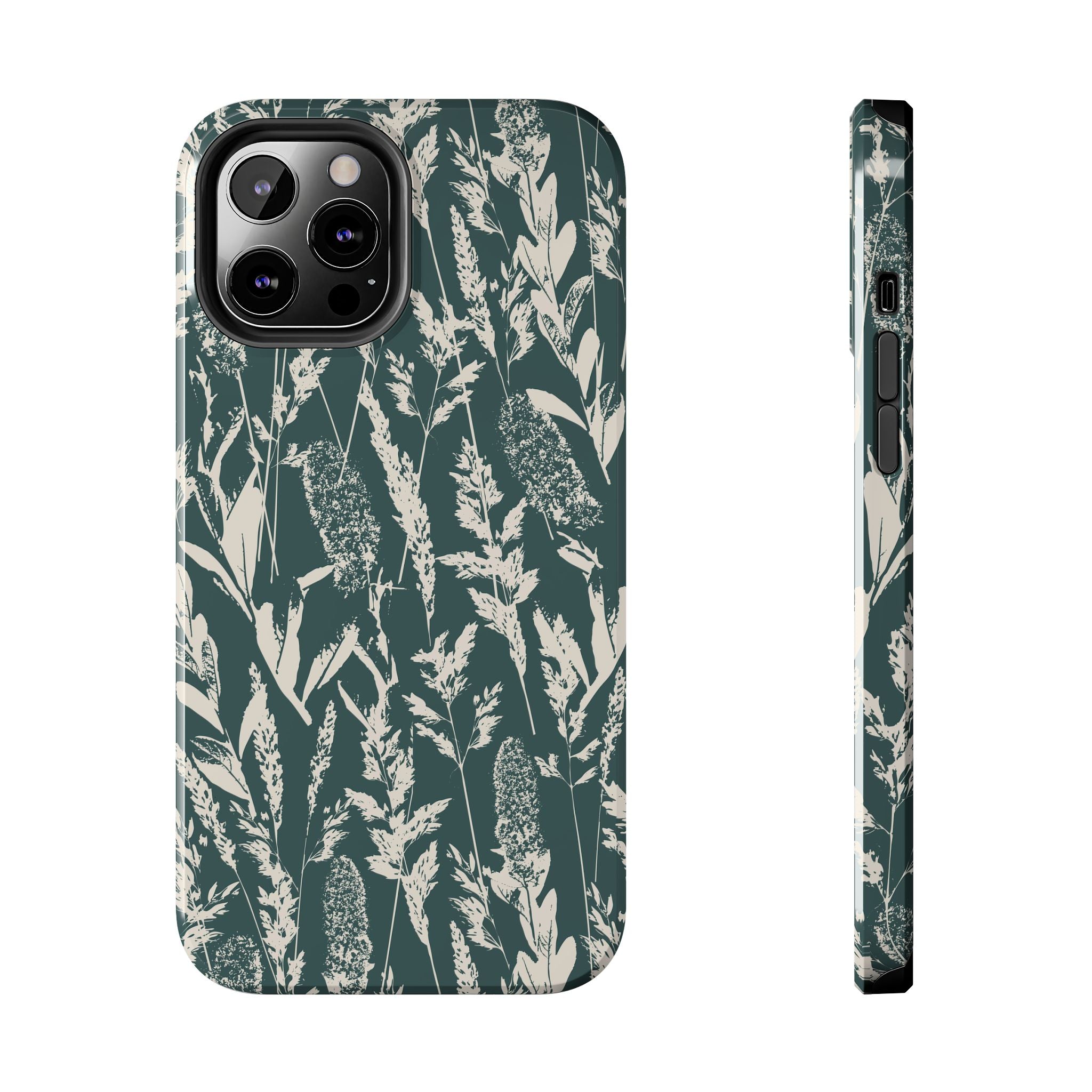 Iphone Case - Grasses Petrol Teal Design
