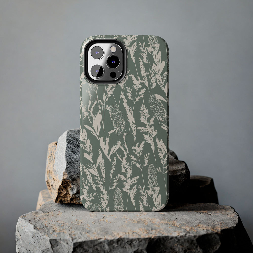 Iphone Case - Grasses Sage Green Design