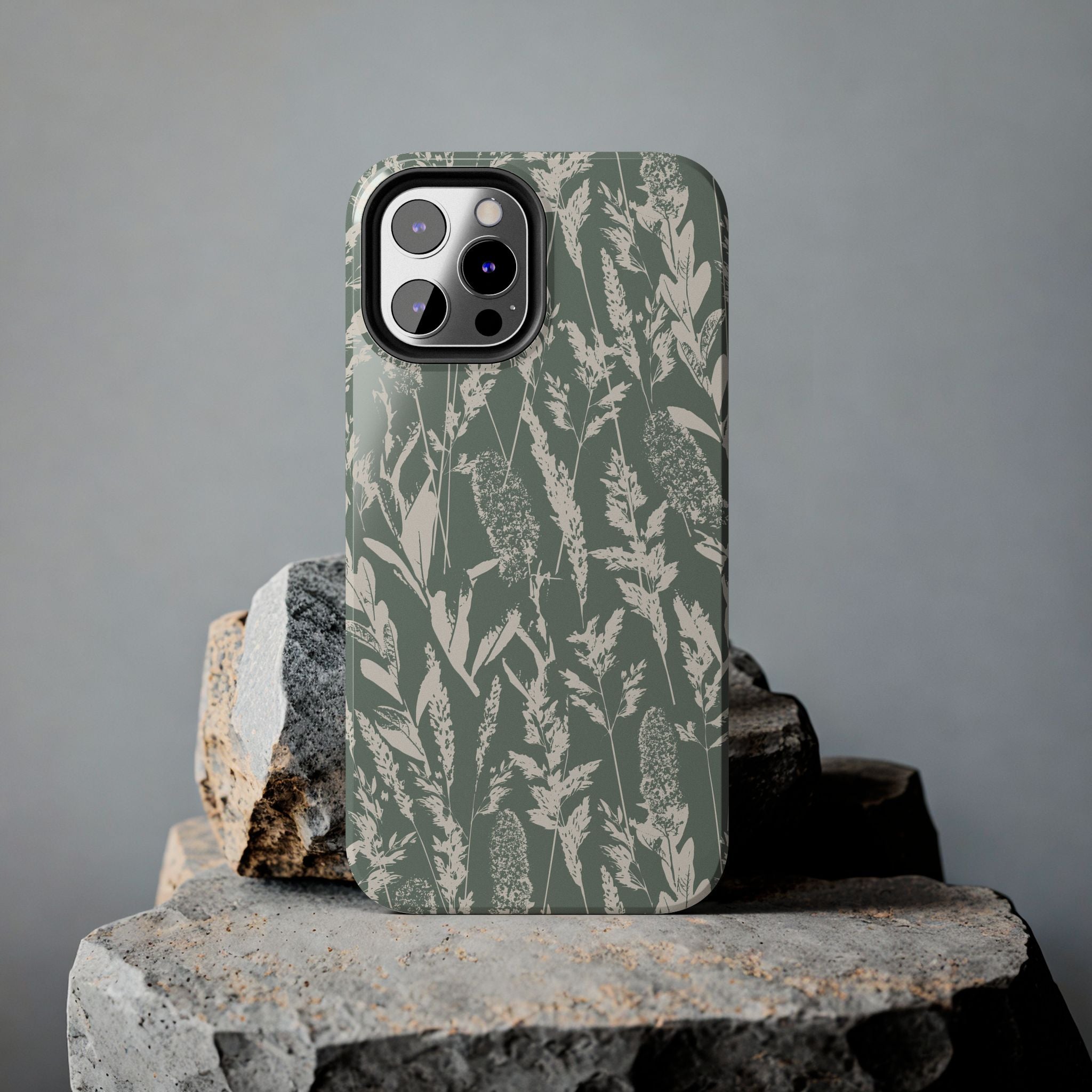 Iphone Case - Grasses Sage Green Design