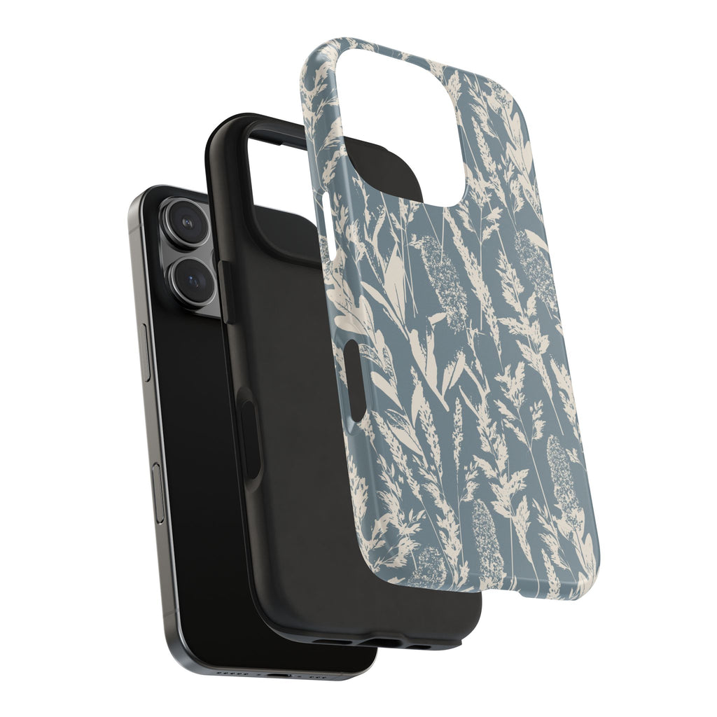 Iphone Case - Grasses Sky Blue Design