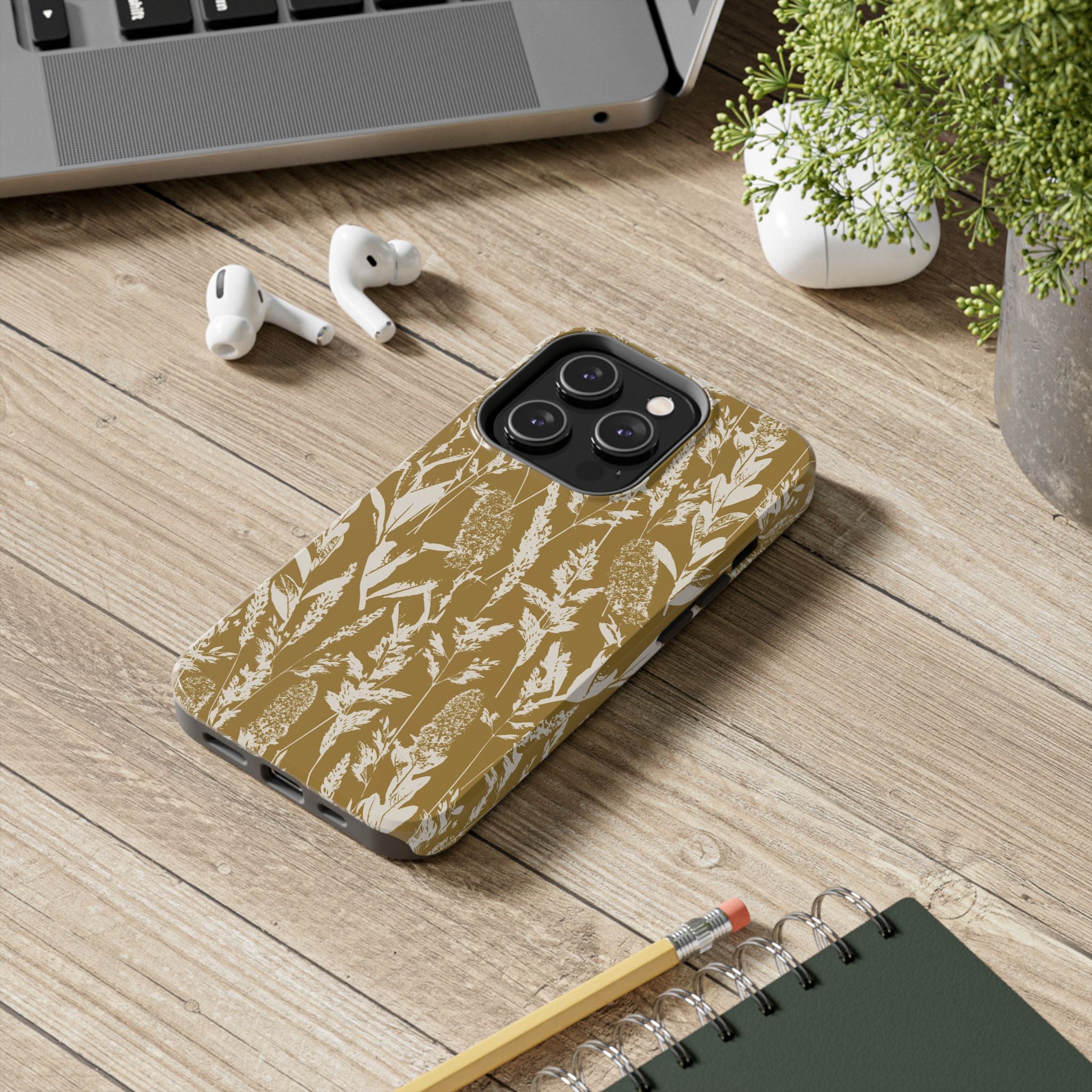 Iphone Case - Grasses Golden Yellow Design