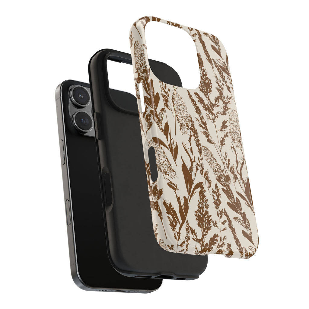 Iphone Case - Grasses Brown Design