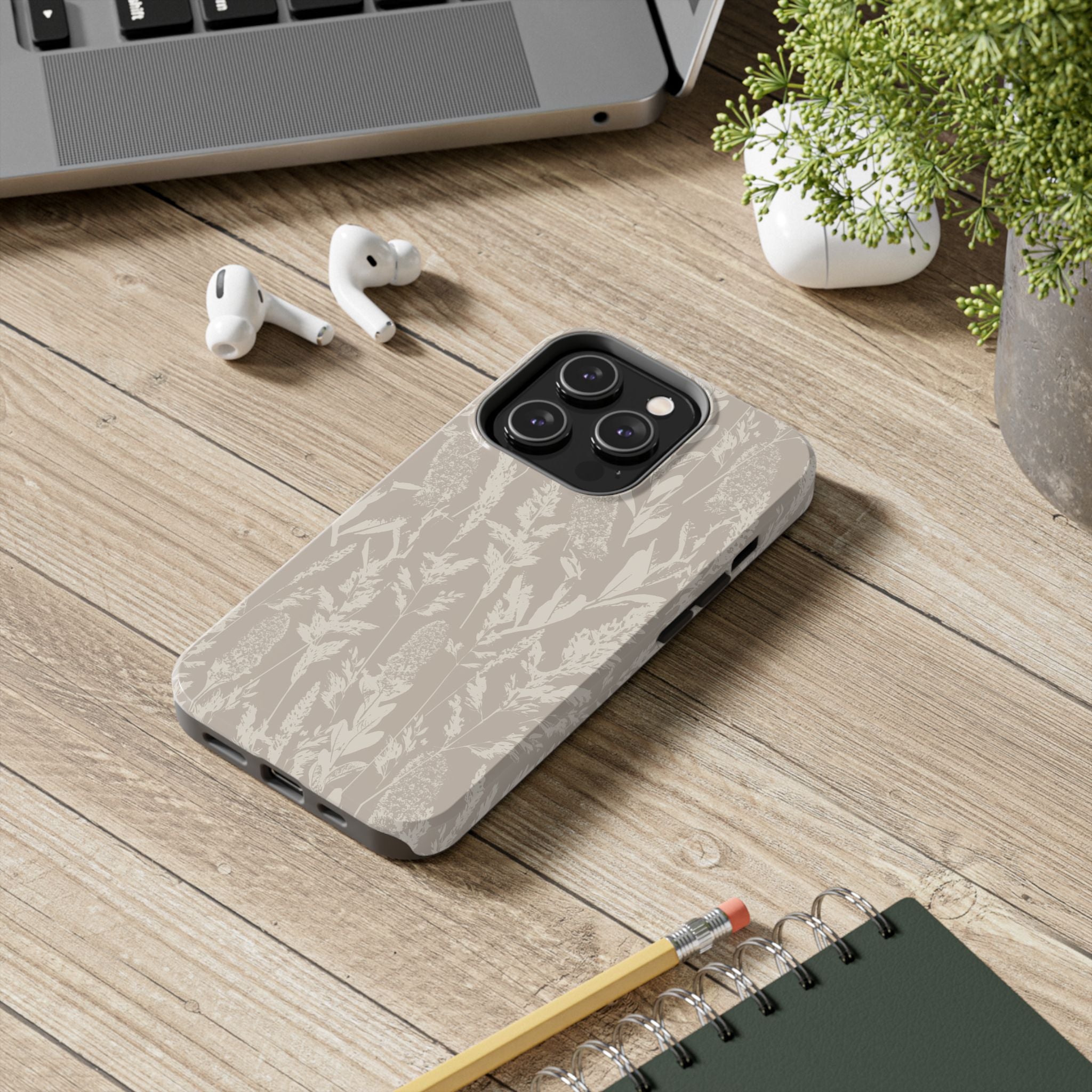 Iphone Case - Grasses Cream Beige Design