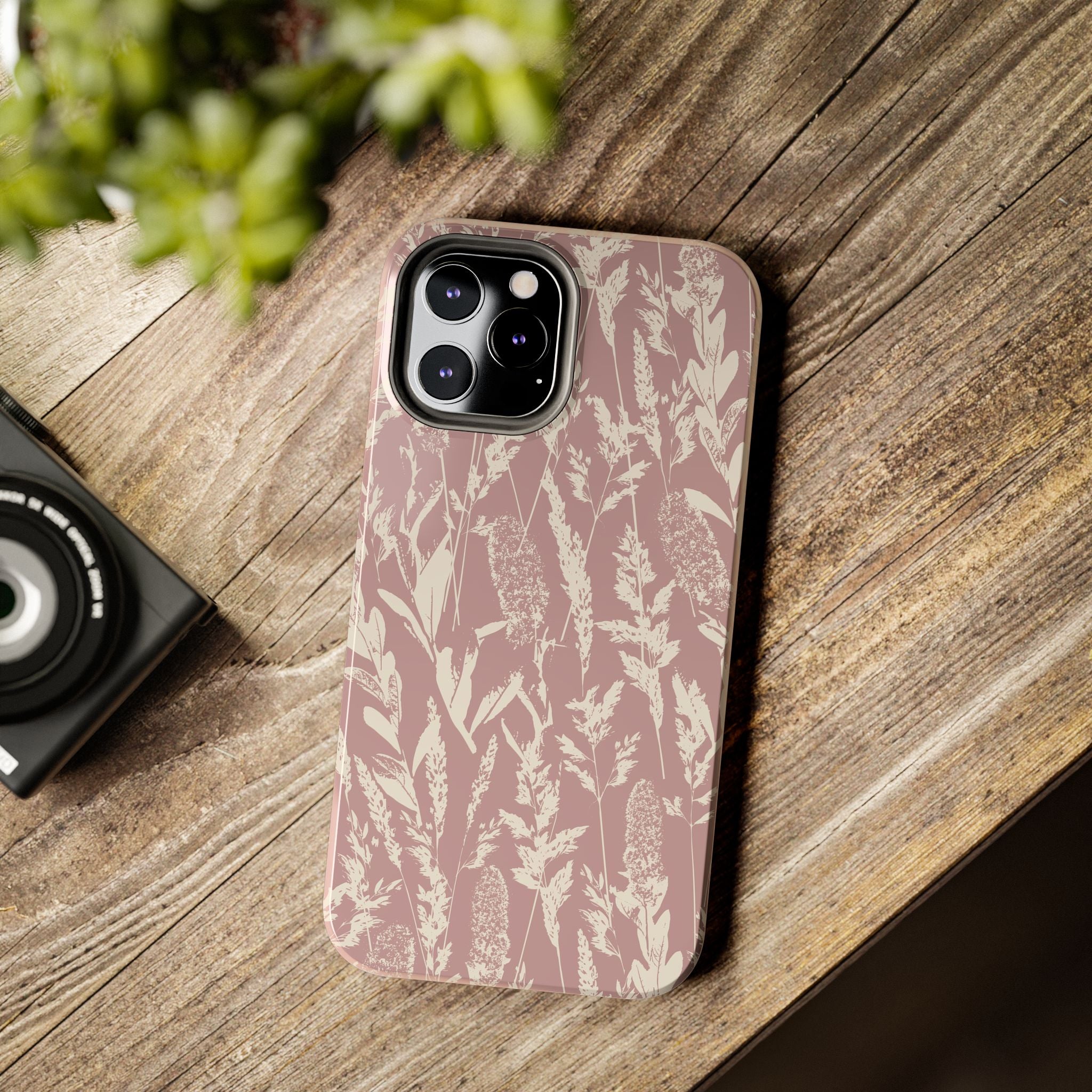 Iphone Case - Grasses Soft Pink Design