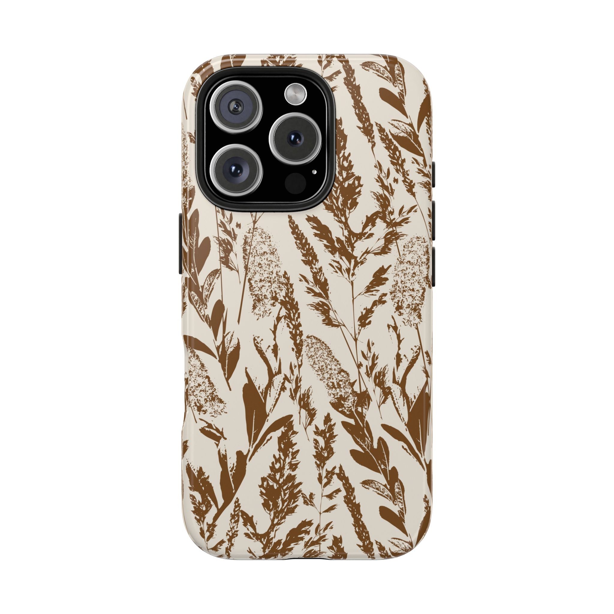 Iphone Case - Grasses Brown Design
