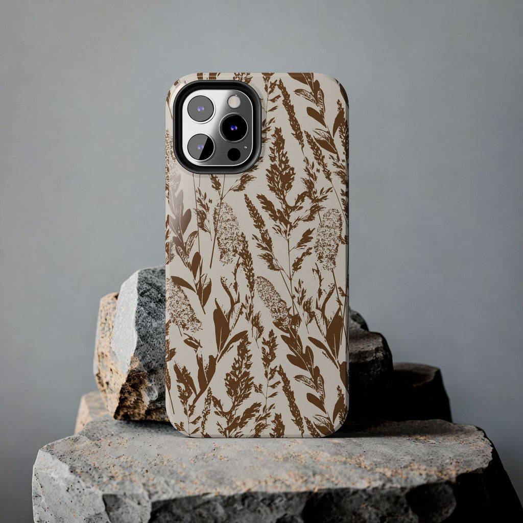 Iphone Case - Grasses Brown Design