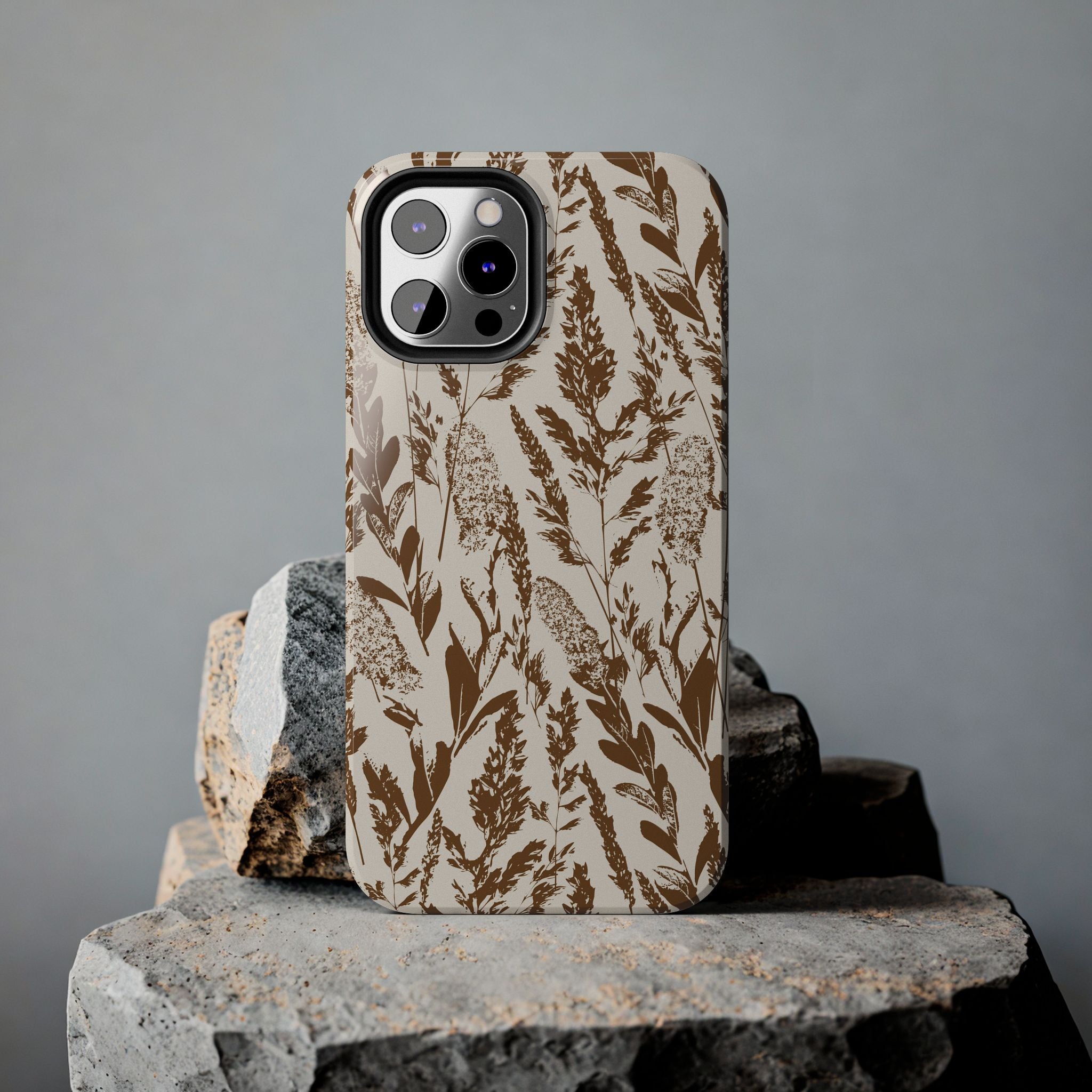 Iphone Case - Grasses Brown Design